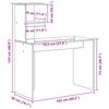 Wooden Desk Set (2 pcs) Reclaimed Wood Look