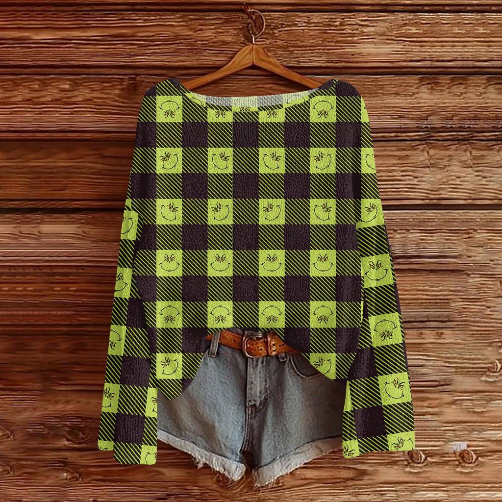 Christmas Sweatshirts For Women Knit Sweater Cute Shirt Fall Crewneck Pullover Tops