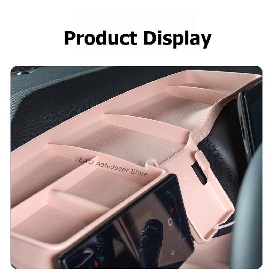 For BYD Seagull Car Dashboard Screen Back Storage Box ETC Tissue Organizer with Phone Holder Center Console Interior Accessories