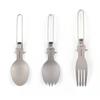 Camping Plate and Utensil Set 5PCS Plate and Folding Fork Spoon Utensil Lightweight Outdoor