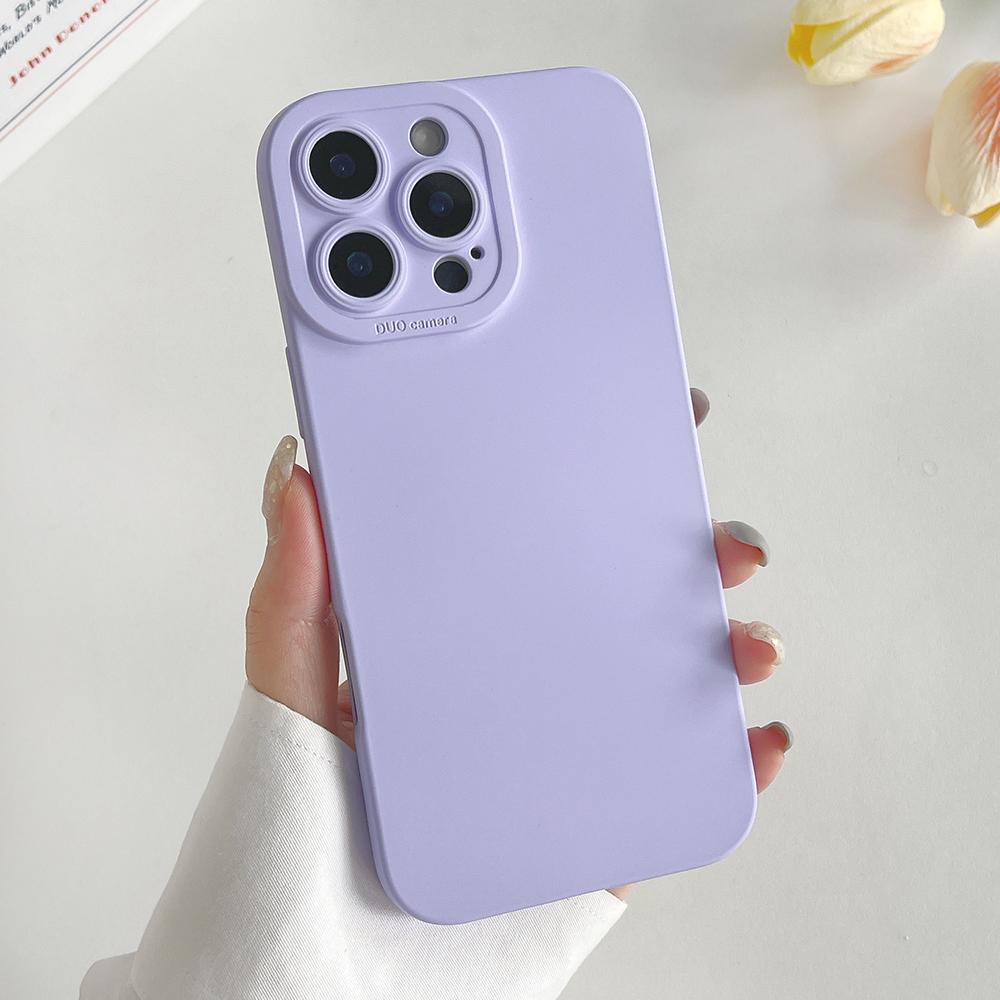 Titanium gray fine hole liquid silicone phone case for For Iphone 16 15 14 13 12 11 Pro Max Plus full shockproof soft bumper cover