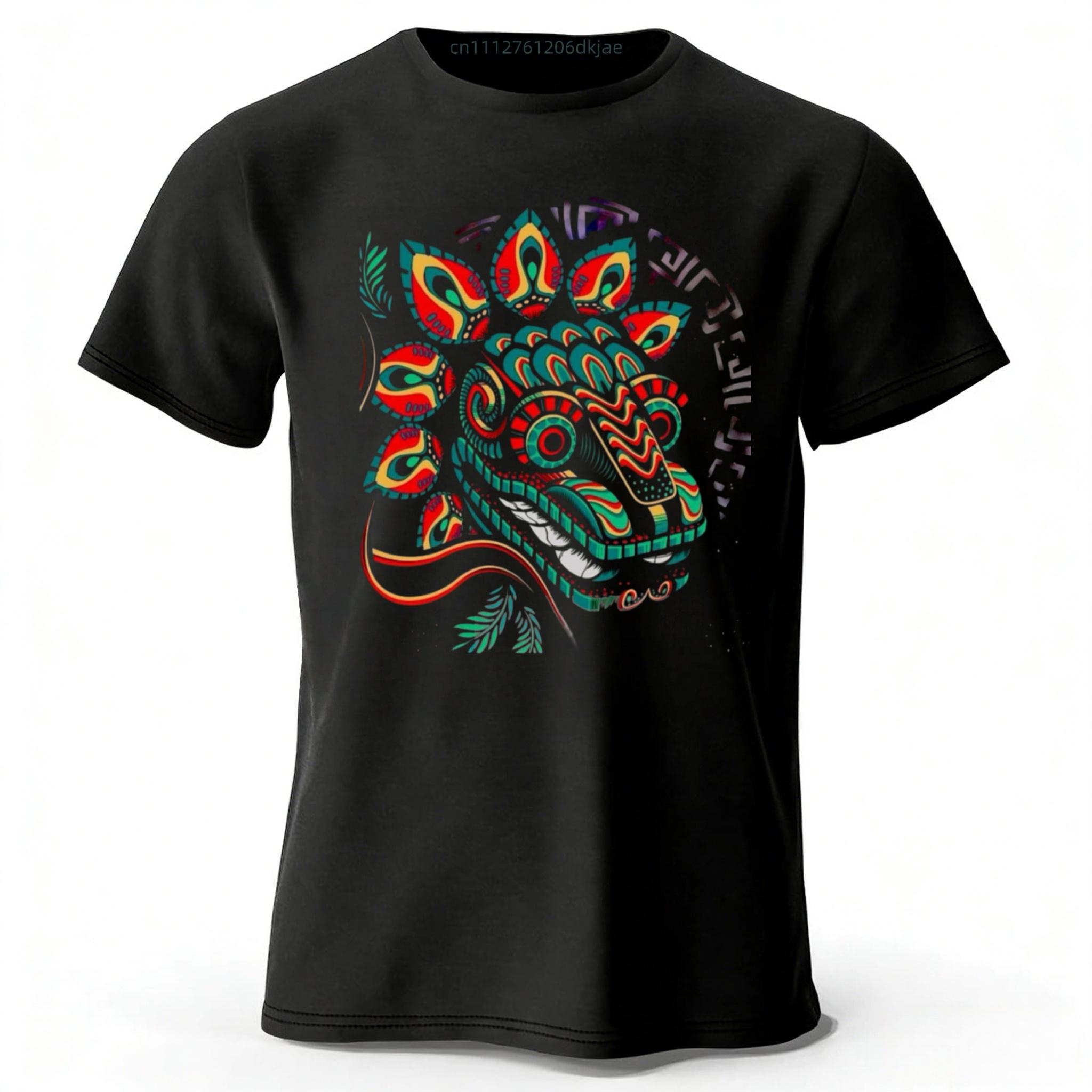 

Vintage American Style Ancient Civilization Printed Pure Cotton Short Sleeved Men Loose Oversized Soft Comfortable Tshirt Top S