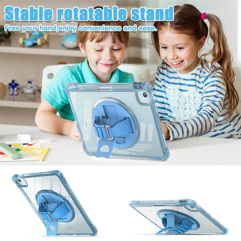 For iPad Air 11 4th 5th 10th 10.9 10.2 9th A16 11th Generation Case Hand Strap Tablet Cover for iPad Pro 11 12.9 13 inch Funda