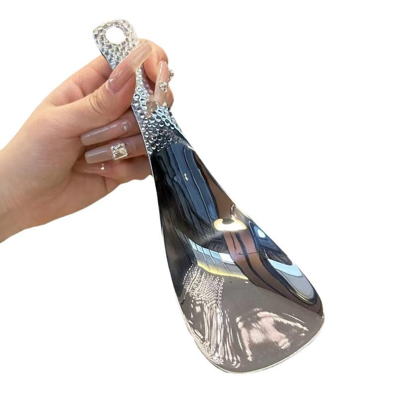 Stainless Steel Rice Spoon,square Hammer-patterned Serving Spoon,household Non-stick Rice Spatula,restaurant Rice Serving Spoon