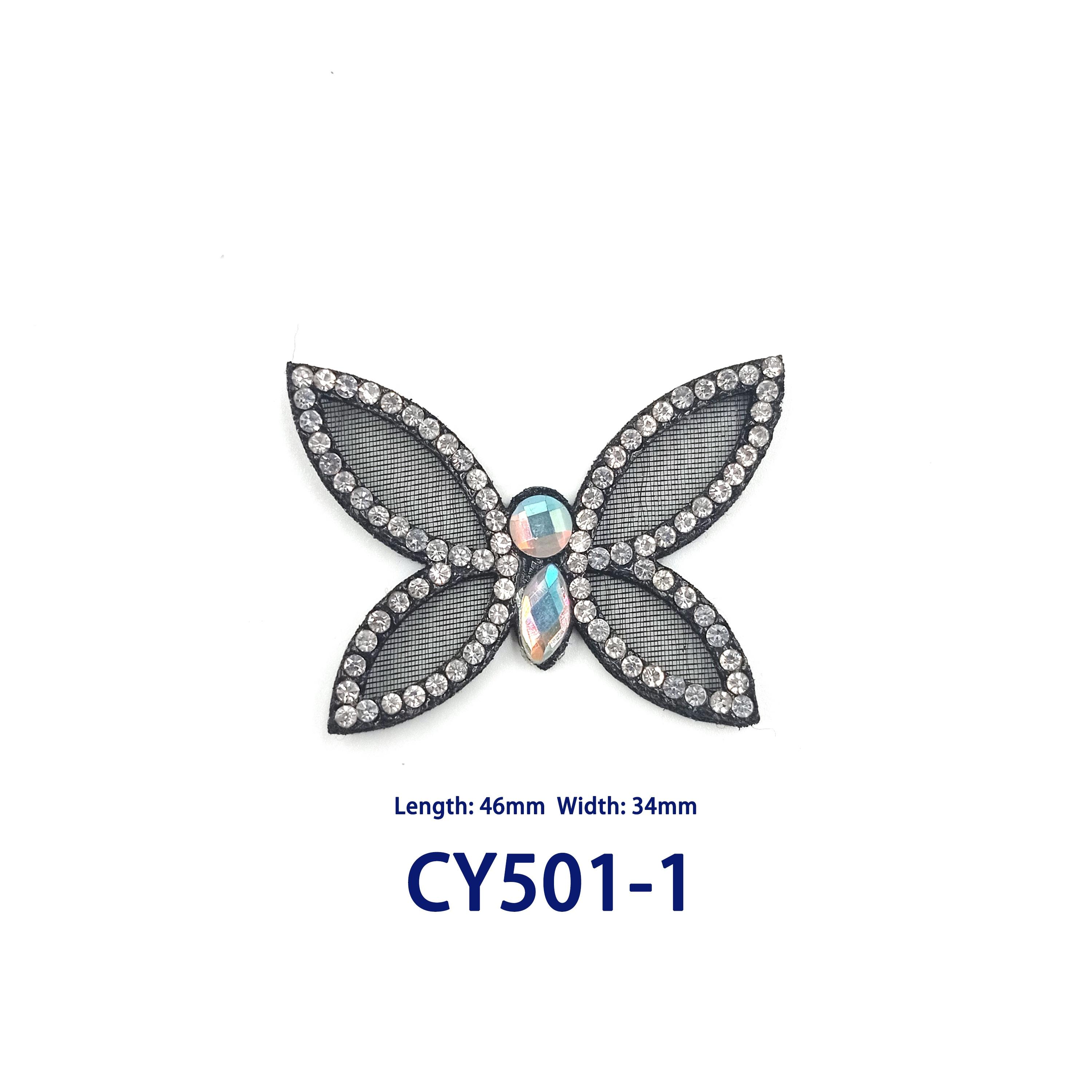 3D Rhinestone Butterfly Decoration Patch for Women-Sparkling Crystal Applique Embellishment for Shoes & Clothing