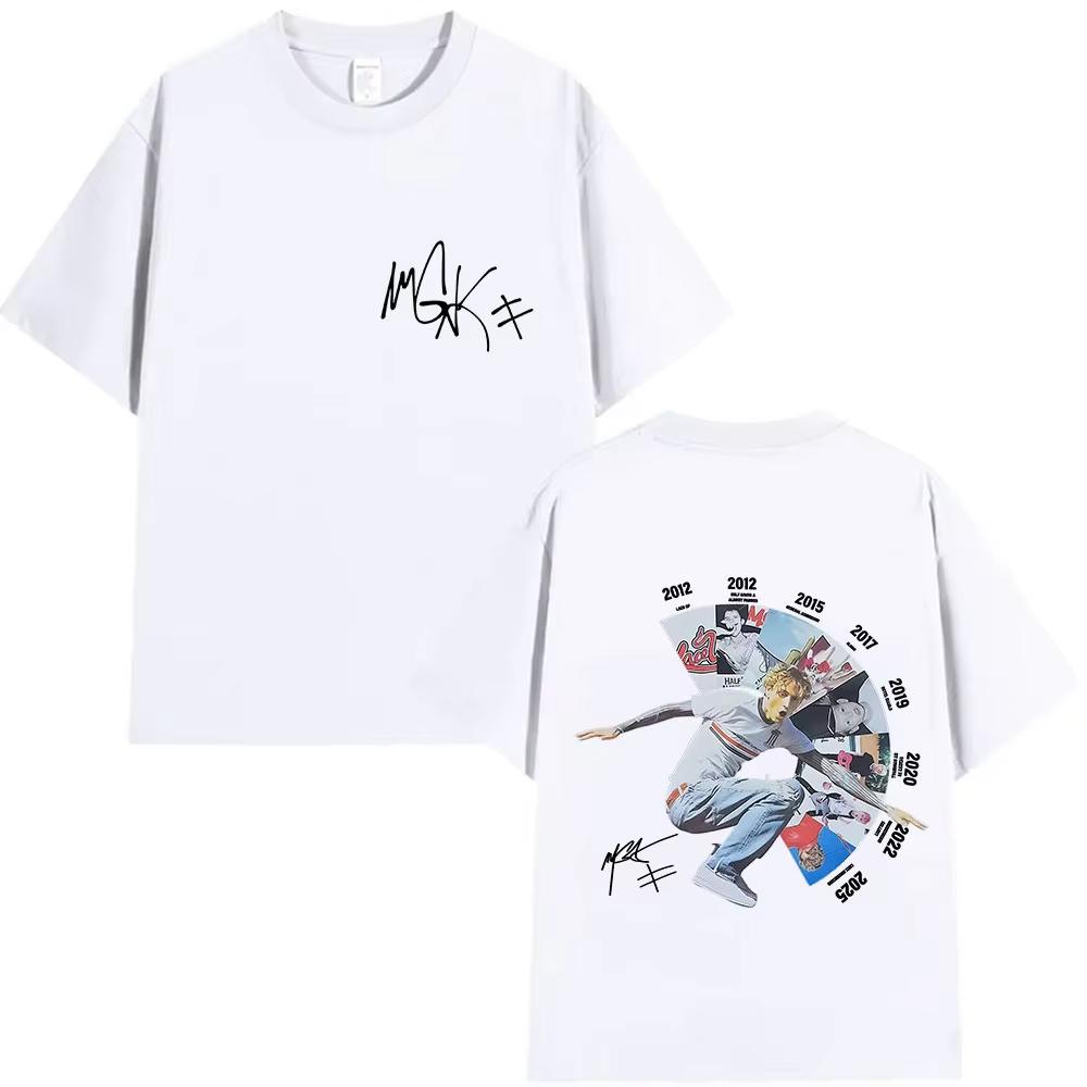 Rapper MGK Lost Americana Tour 2026 Cover T Shirts Machine Gun Kelly Casual O-Neck T-shirt Fashion High Quality Cotton Tee Shirt