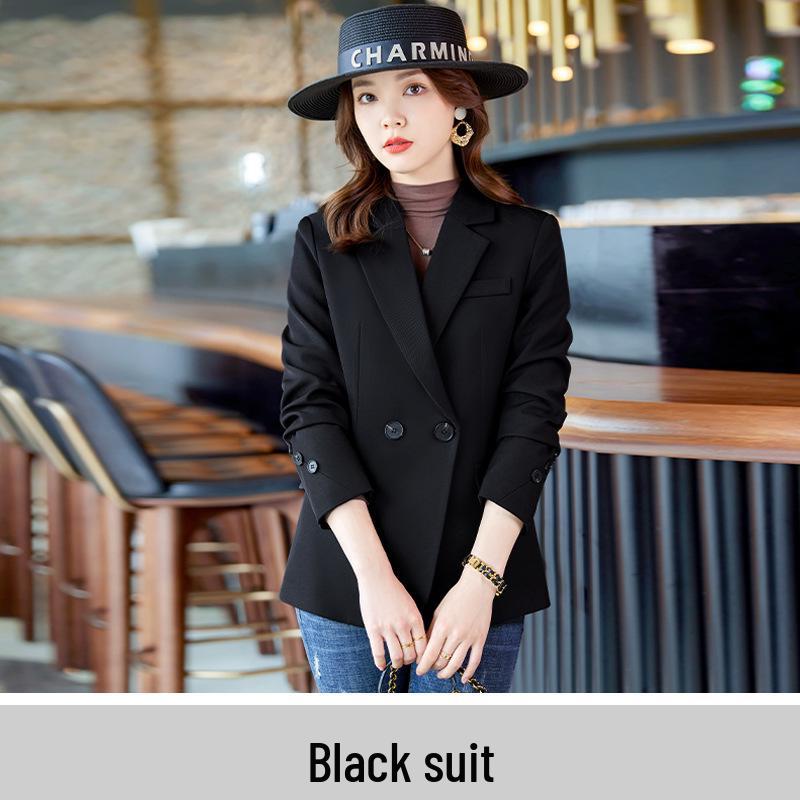 Khaki Slim Fit Casual Blazer for Women - Spring/Autumn 2026 High-End Style