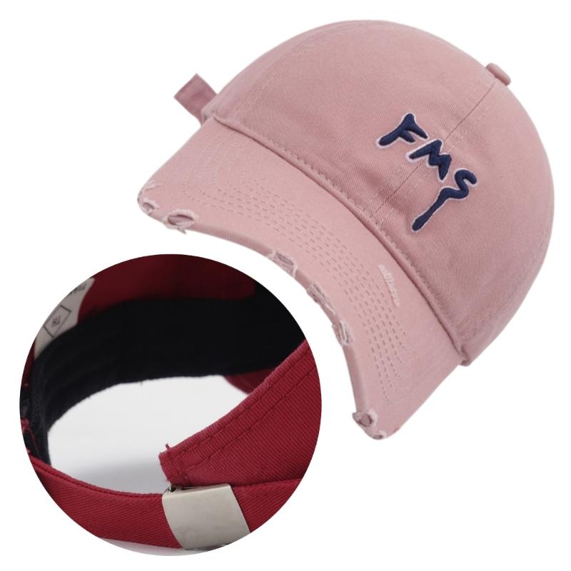 Embroidery Letter Baseball Hat for Girl Adjust Sports Hat Elegant Sun Hat Open Top Hat Women Vacation Hat Headwear