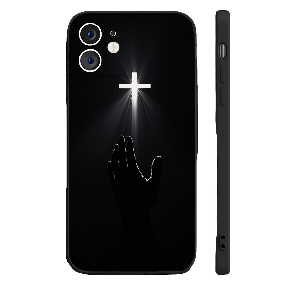 Son Of God Jesus Cross Holy Light Phone Case Silicone Soft For IPhone 16 15 14 13 12 11 Plus Pro Max Plus