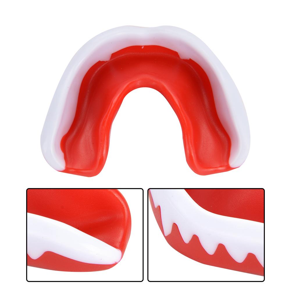 Professional Mouth Guard Teeth Protector Gum Shield Karate Boxing Protection Tool Red White