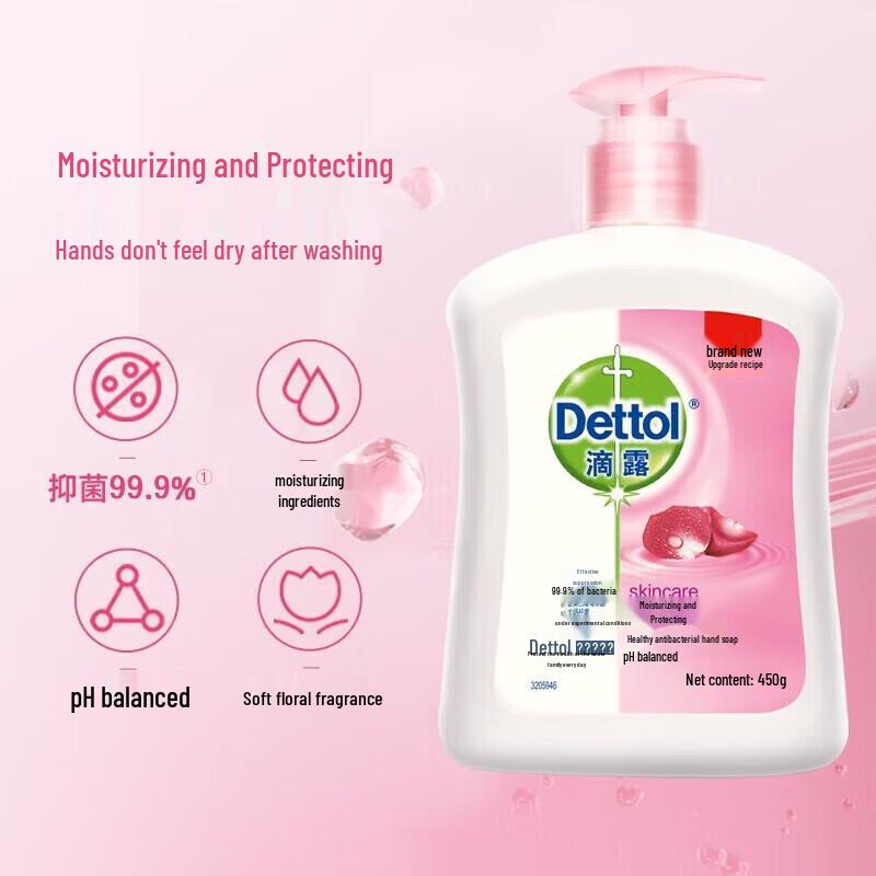 Dettol Healthy Antibacterial Hand Wash - Floral & Moisturizing (2x450g)