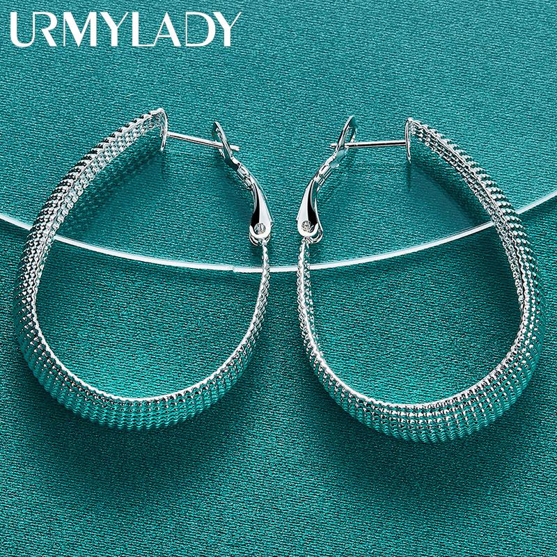925 Sterling Silver Reticulate Earrings Charm Fine Jewelry