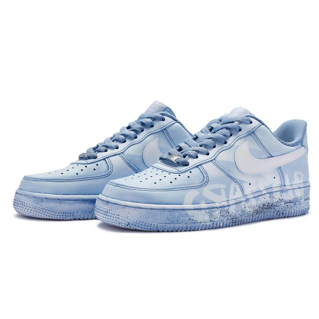 Nike Air Force 1 '07 Low Top Skateboard Shoes Men's Blue White CW2288-111(Teamr-)
