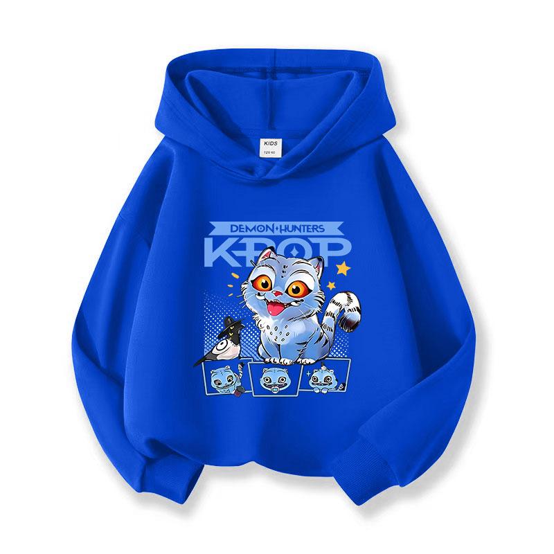 2025 Witcher Team New Children's Fashion Street Style Hoodie Casual Versatile Cartoon Printed Girls' Hoodie Sportswear