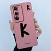For Xiaomi Redmi 15 5G Cover Case Cute Initial Letters Couple Silicone Soft Matte Phone Bumper for REDMI15 5G Shockproof Casing
