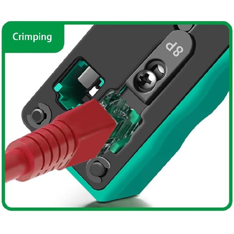 Heavy Duty Networking Cable Crimper Wire Crimping Tool Rj45 Rj11 Wire Stripper Comfortable Grip, Efficient Cutting