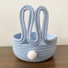 Cartoon Design Bunny Storage Basket Cotton Rope Organizer Basket  Desktop Organizer