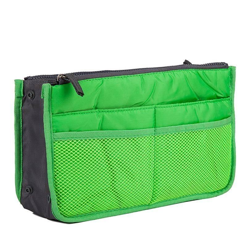 Sac à Maquillage Moderne Simple à Double Fermeture Éclair en Polyester Pour Voyage et Rangement de Salle de Bain