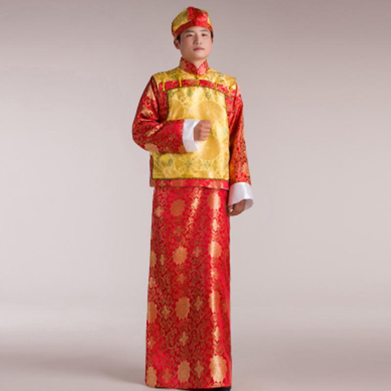 

Qing Dynasty Emperor Men s Costume - Ancient Opera-inspired Beile Landlord Banquet Attire for Performances One Size
