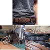 Genuine Leather Belt For Men With Vintage Style And Metal Pin Buckle For Casual And Workwear