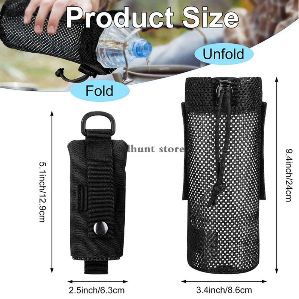 Water Cup Cover Storage Bag Kettle Pouch Foldable Molle Holder Water Bottle Pouch Mesh Bag Water Bottle Bag Water Bottle Sleeve