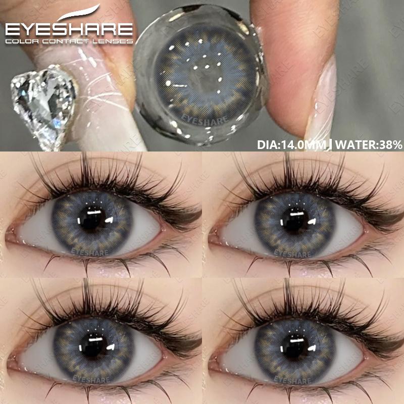 Color Contact Lenses for Eyes Black Lenses Big Eye Lenses 1pair Gray Eye Contacts Color Lens Natural Eye Contact Lenses