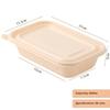 BJ Disposable Biodegradable Corn Starch Square Food Containers, 650*20 Set, Food Grade Takeout Boxes, Microwave Safe