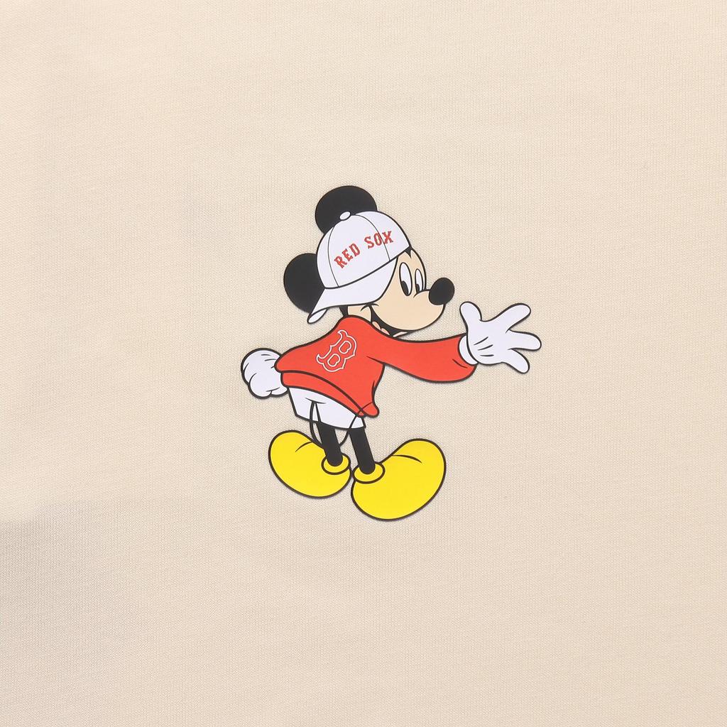 New MLB Straight T Shirt Unisex Ivory White 31TSK2031-43I