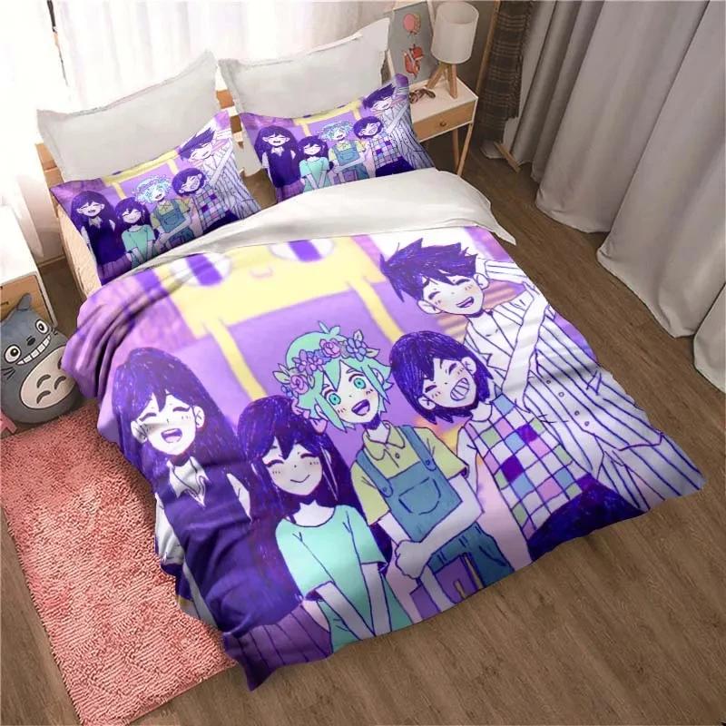 Fashion 3D Printed Anime Omori  Bedding Set All Seasons 2/3 Piece Double Duvet Cover Set Twin King Size Bedclothes Home Textile