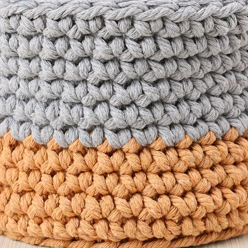 1Pc Handmade Cotton Rope Storage Basket - for Sundries, Keys, Desktop & Coffee Table Organizer