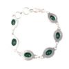 Grüner Onyx Edelstein 925 Sterlingsilber Schmuck Handgefertigtes Armband 8,5" Zum Geschenk RB-3-2