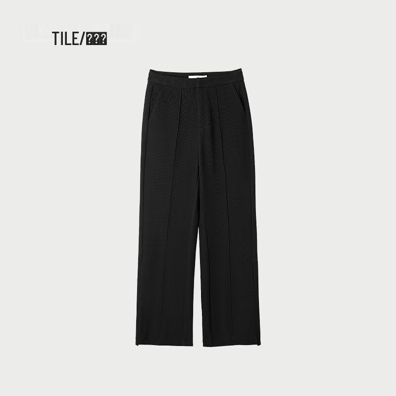HLA Women's Ribbed Slit Hem Casual Pants