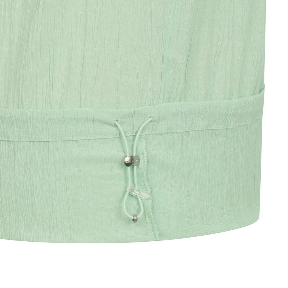 MALBON GOLF Summer Pleated Half-Open Collar T-Shirt Mint Green (Man)