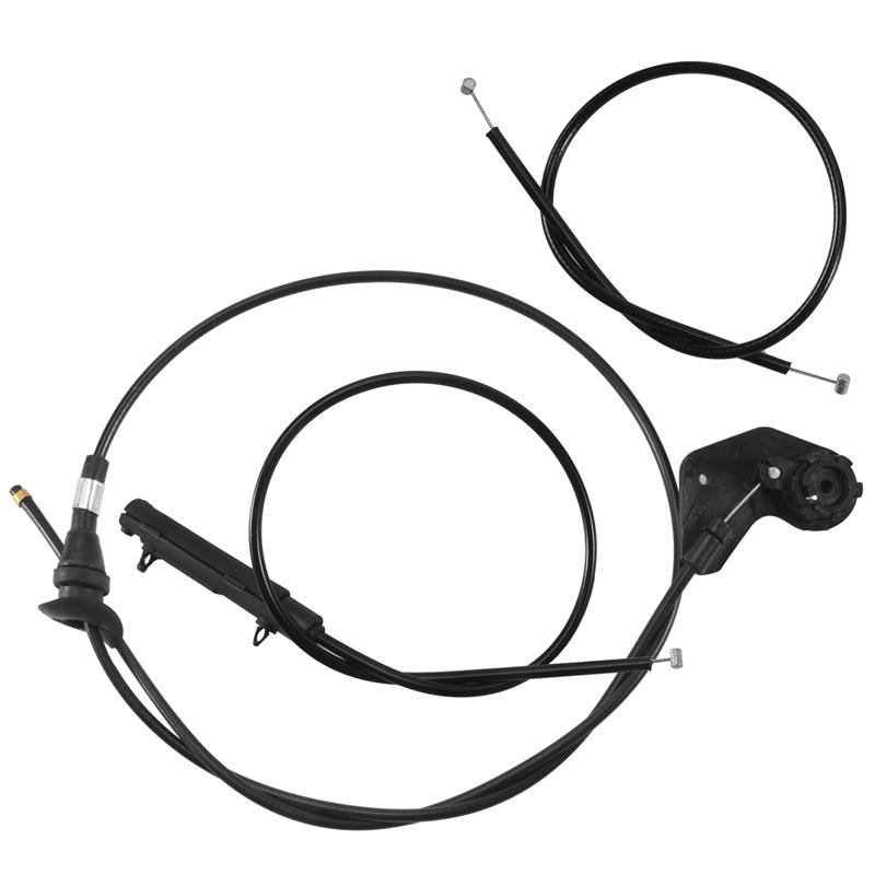 3PCS Engine Bowden Cable Hood Release Wire For-BMW E39 525I 530I 51238176595 51238190754 51238176596-M53K