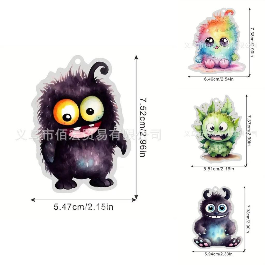 Delightful Acrylic Monster Hanging Keychain Multifunctional Car Decoration Gift For Occasions Festive