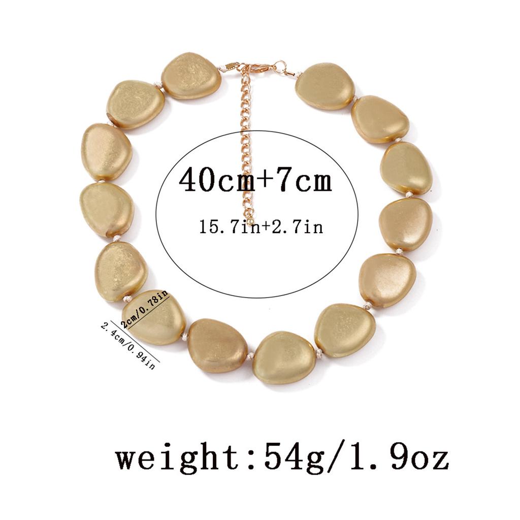 European American Light Luxury Simple Colorful Beaded Necklace High Grade Multi Layer Stackable Retro Literary Jewelry For Women