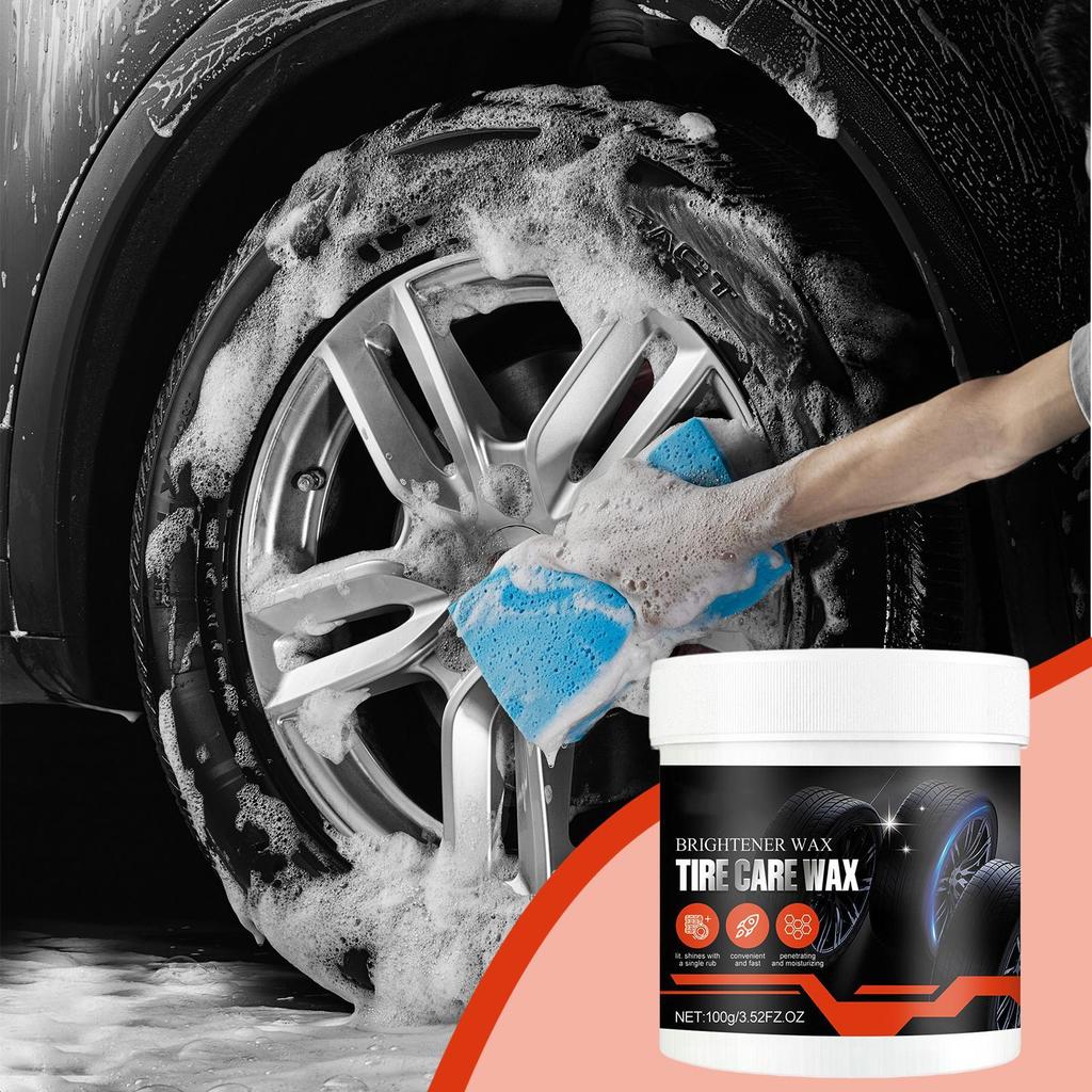 Wheel Shine For Car Tires 100g Car Wheel Shine Restorer Cleaning Polishing Detailing Agent Tire Refurbishing Coating Wax For
