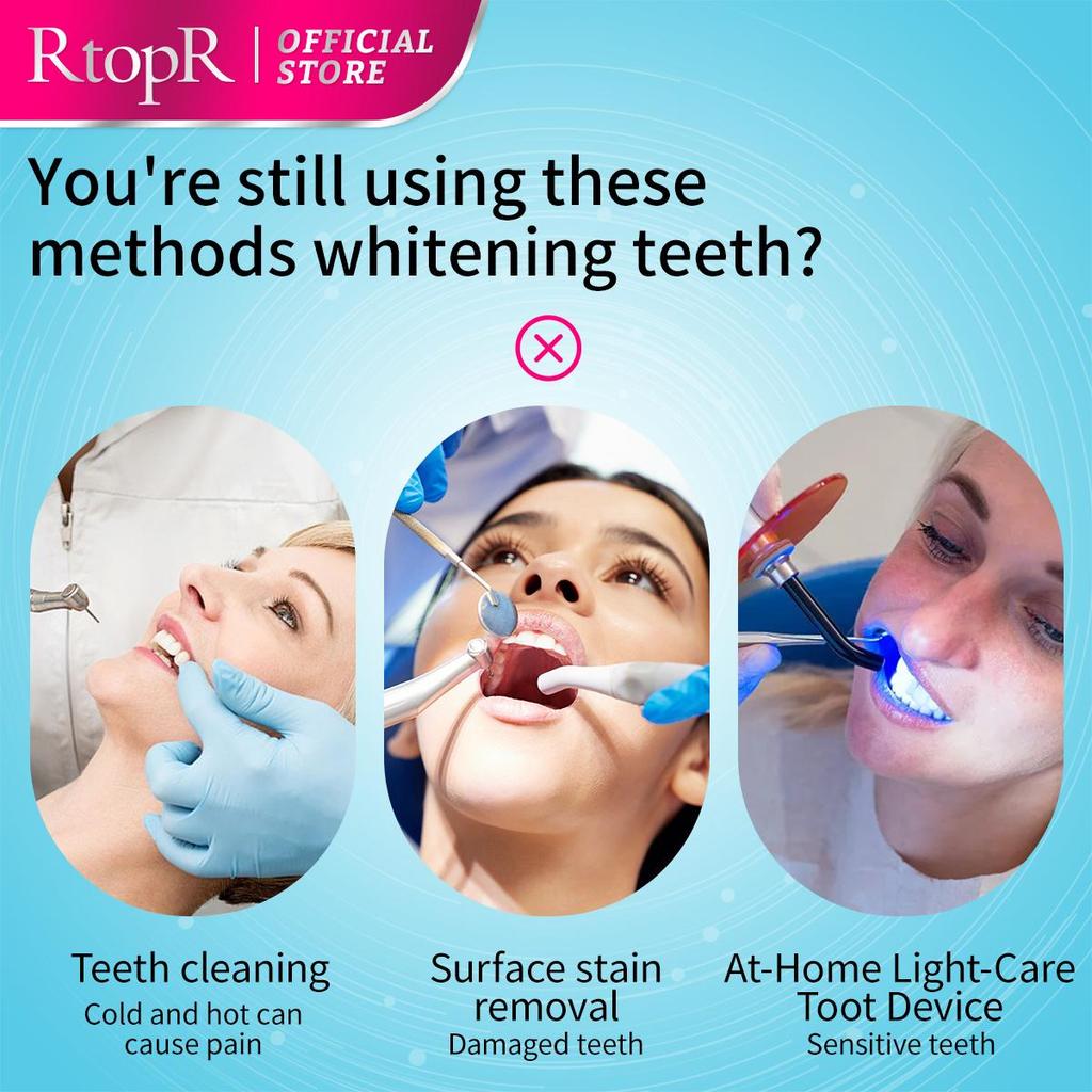 RtopR Teeth Whitening Powder Gentle Activated Mint Extract Teeth Whitening Natural Teeth Bleaching