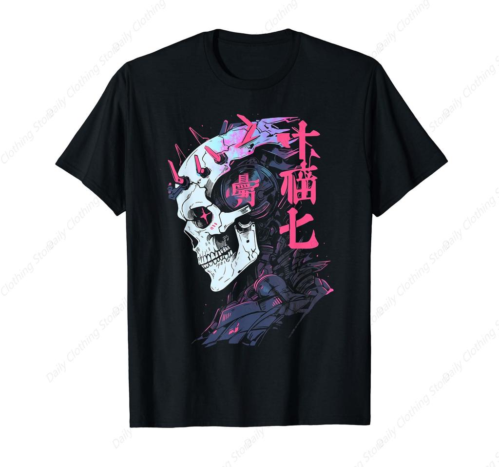 Anime Unisexga Cyberpunk Aesthetic Techwear Harajuku TShirt Sport Leisure Tee Funny Graphic Clothing Gifts Short Sleeve Leisure