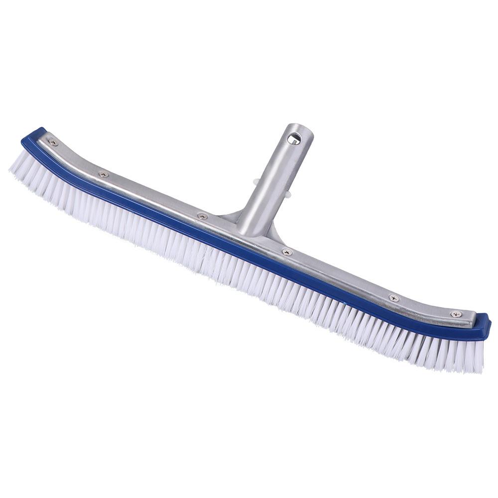 18 Inch Pool Cleaning Brush Aluminum Handle Pool Wall Brush Swimming Pool Brush  Spa Cleaning