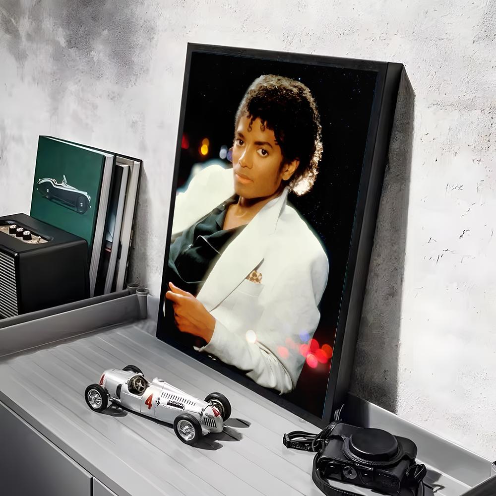M-Michael J-Jackson Sänger Poster Aufkleber Gemälde Wandbild HD Wandaufkleber für Schlafzimmer Wohnzimmer Zuhause Selbstklebende Dekoration Geschenk