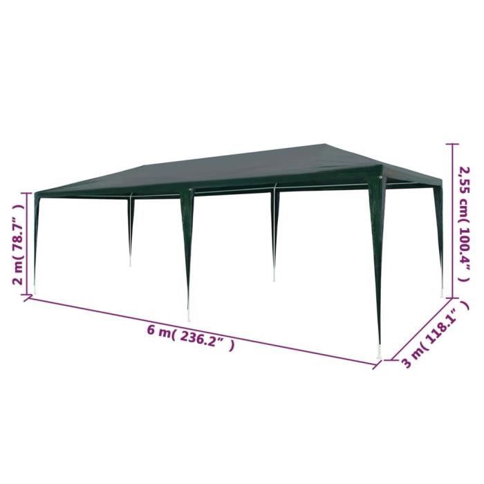 VidaXL Reception Tent 3x6 M PE Green 45093