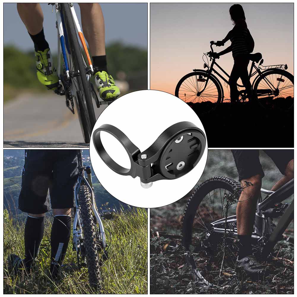 Bicycle Bike Adjustable Stem Mount Holder for Garmin Edge 1000 820 810 520 Computer GPS (Black)