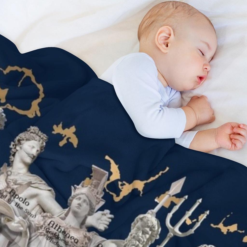 Greek Gods - Greek Gods Throw Blanket Plush Baby Blankets For Bed Anime Blankets