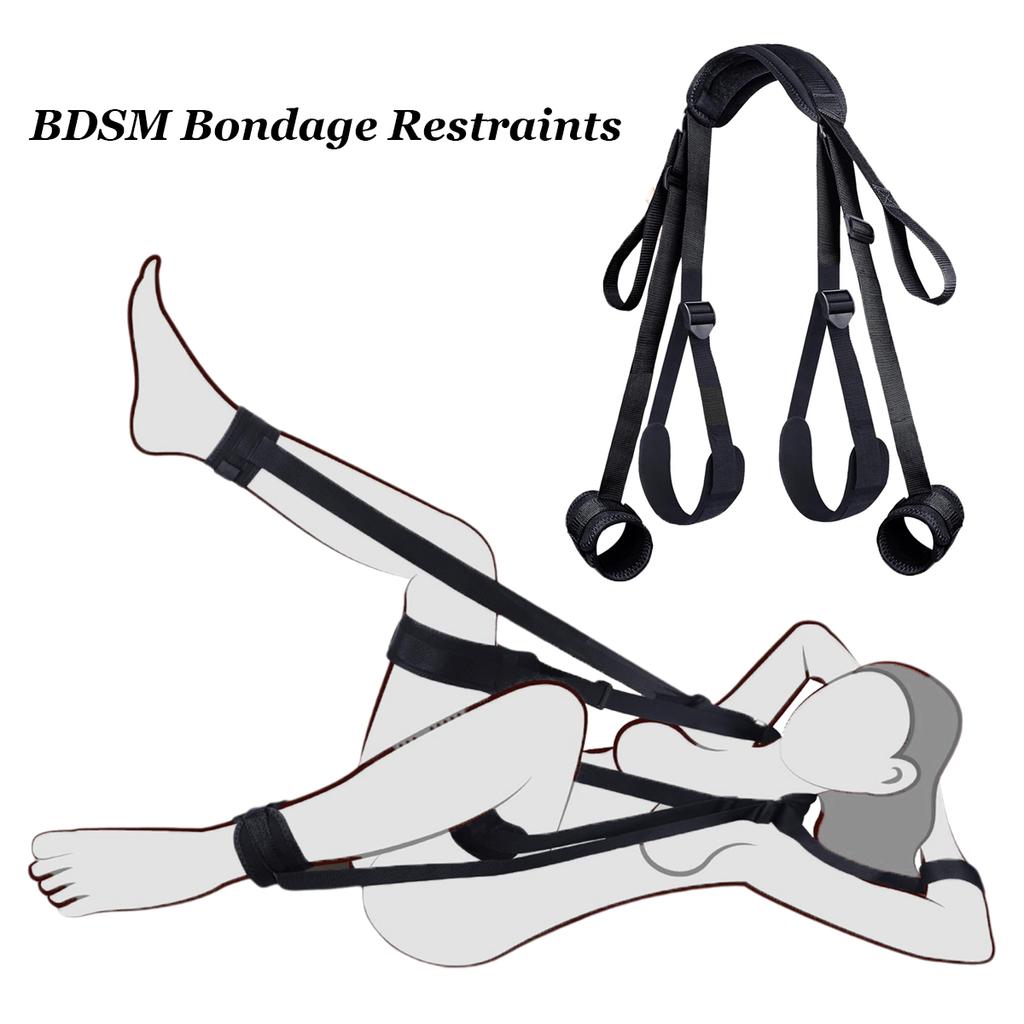 Adult  Bondage Gears Adult Handcuff Leg Split Ankle Cuffs Neck Pad Sex Toy Kits Couple Sexual Games Tool SM Slave Play Strap