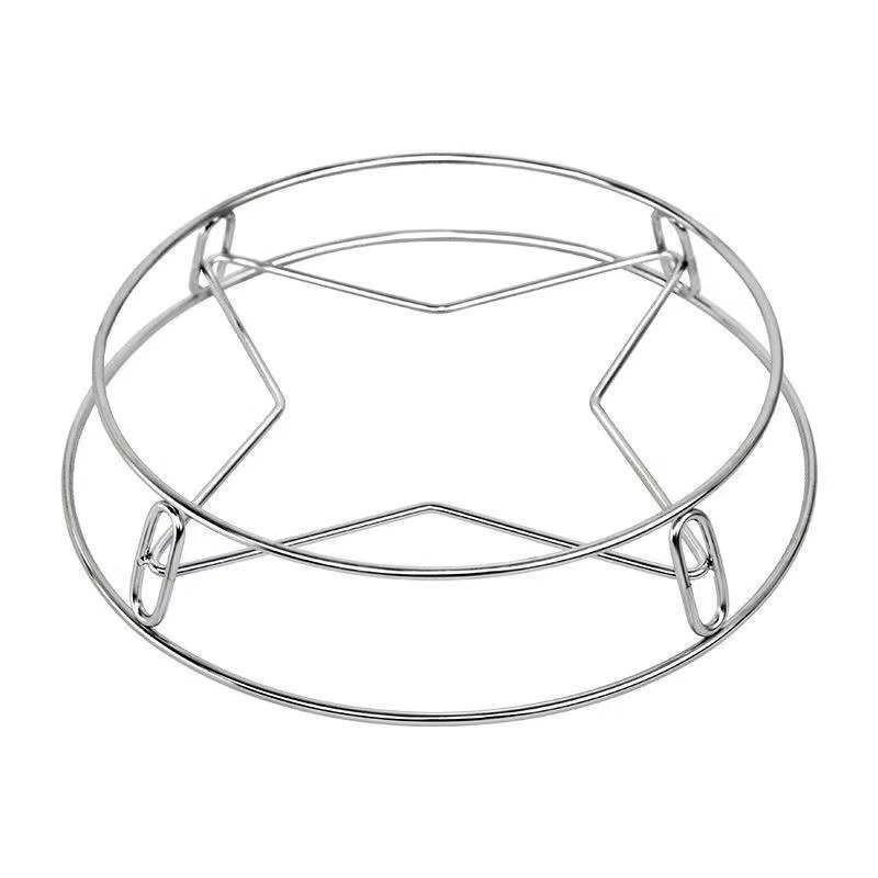 Stainless Steel Double Layer Pot Stand Rack Kitchen Steamer Heat Resistant Cooking Support Holder