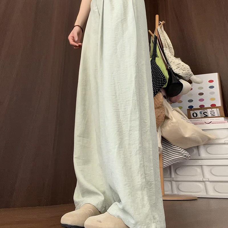 Women s Summer Maternity Wide-Leg Drape Pants - Yamamoto Style 2XL