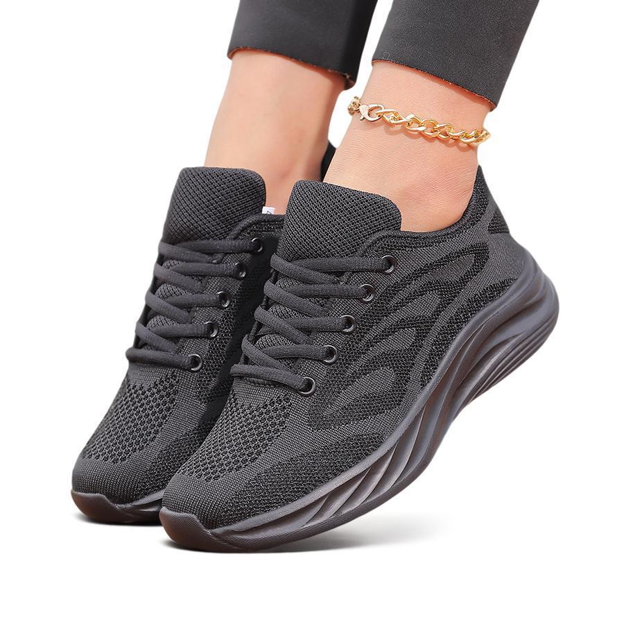Women's Shoes Work Shoes Breathable Soft-soled Sneakers Light Sports Running Mother Beijing Mesh Black Travel Cloth Shoes