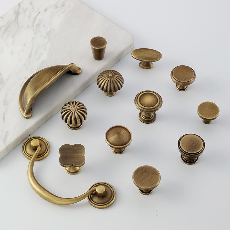 American Brass Retro Wardrobe Handle In Antique Bronze for Cabinets and Drawers