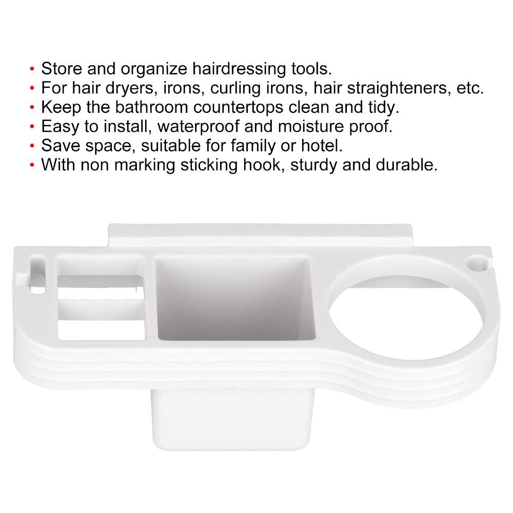 ABS Hair Dryer Bracket Punch Free Hair Tool Organizer Space Saving Hair Dryer Holder  Barber Shop